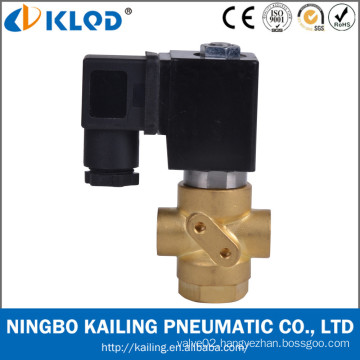 Direct acting brass material 3 way solenoid valve 12v for air water VX32